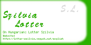 szilvia lotter business card